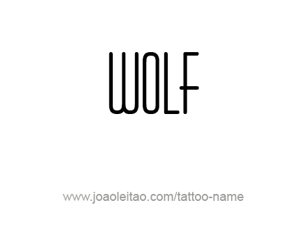 Tattoo Design Animal Name Wolf