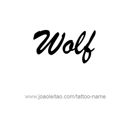 Tattoo Design Animal Name Wolf