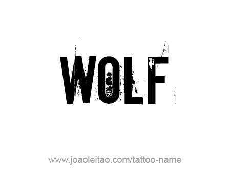 Tattoo Design Animal Name Wolf