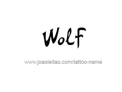 Tattoo Design Animal Name Wolf