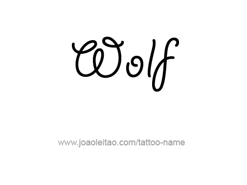 Tattoo Design Animal Name Wolf