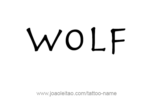 Tattoo Design Animal Name Wolf