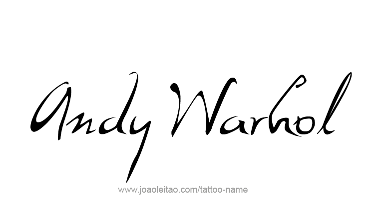 Tattoo Design Artist Name Andy Warhol