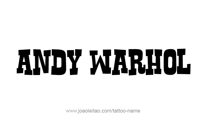 Tattoo Design Artist Name Andy Warhol