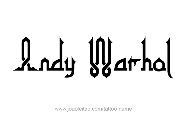 Tattoo Design Artist Name Andy Warhol