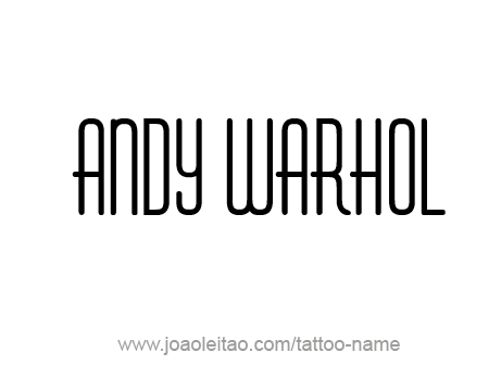 Tattoo Design Artist Name Andy Warhol