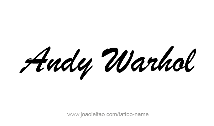 Tattoo Design Artist Name Andy Warhol