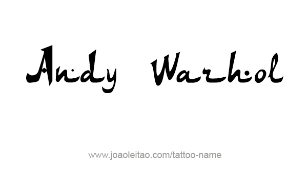 Tattoo Design Artist Name Andy Warhol