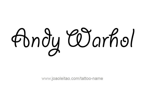 Tattoo Design Artist Name Andy Warhol