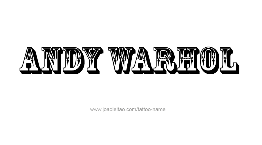 Tattoo Design Artist Name Andy Warhol