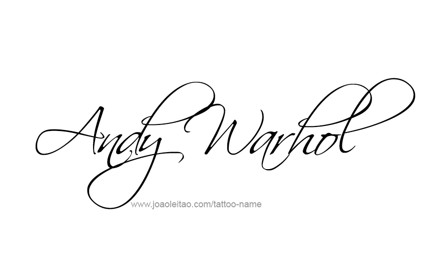 Tattoo Design Artist Name Andy Warhol