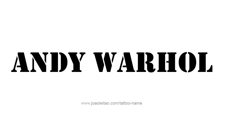 Tattoo Design Artist Name Andy Warhol