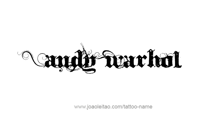 Tattoo Design Artist Name Andy Warhol