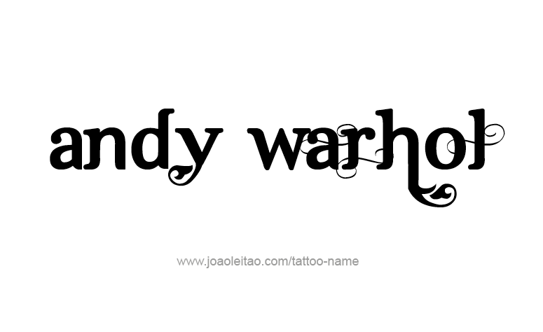 Tattoo Design Artist Name Andy Warhol