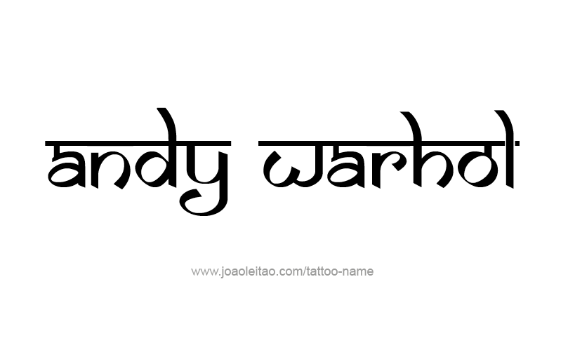 Tattoo Design Artist Name Andy Warhol