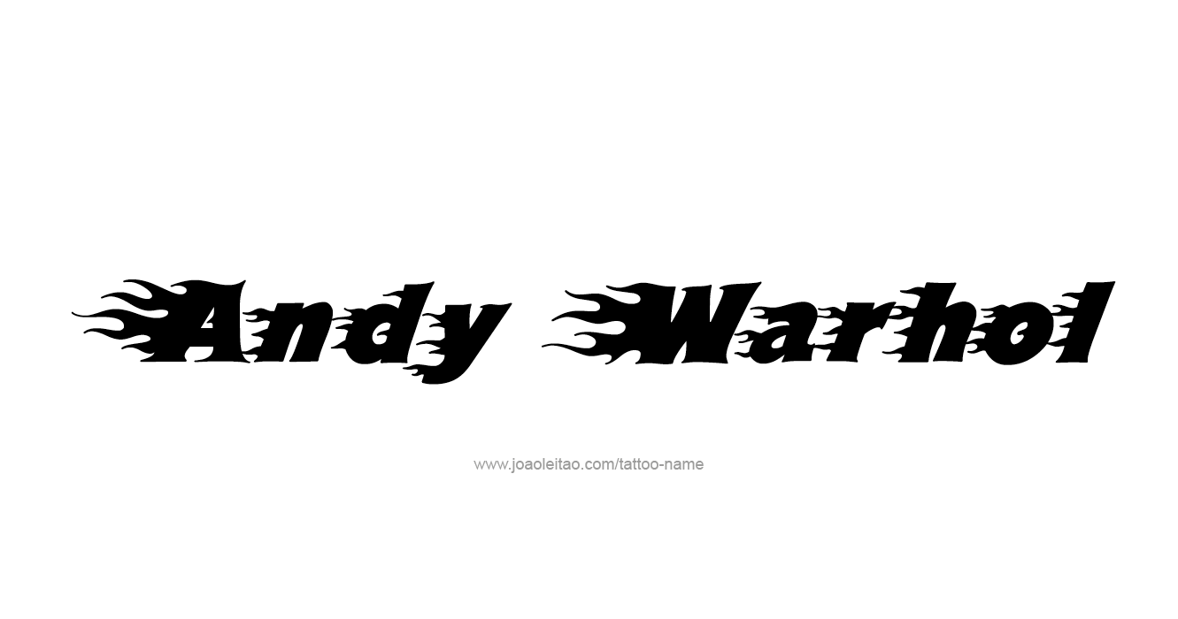 Tattoo Design Artist Name Andy Warhol