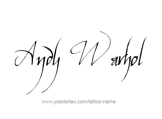 Tattoo Design Artist Name Andy Warhol