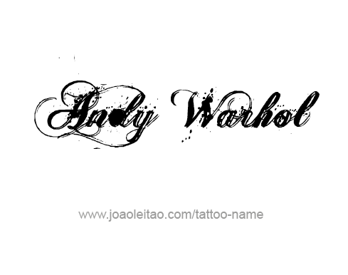 Tattoo Design Artist Name Andy Warhol