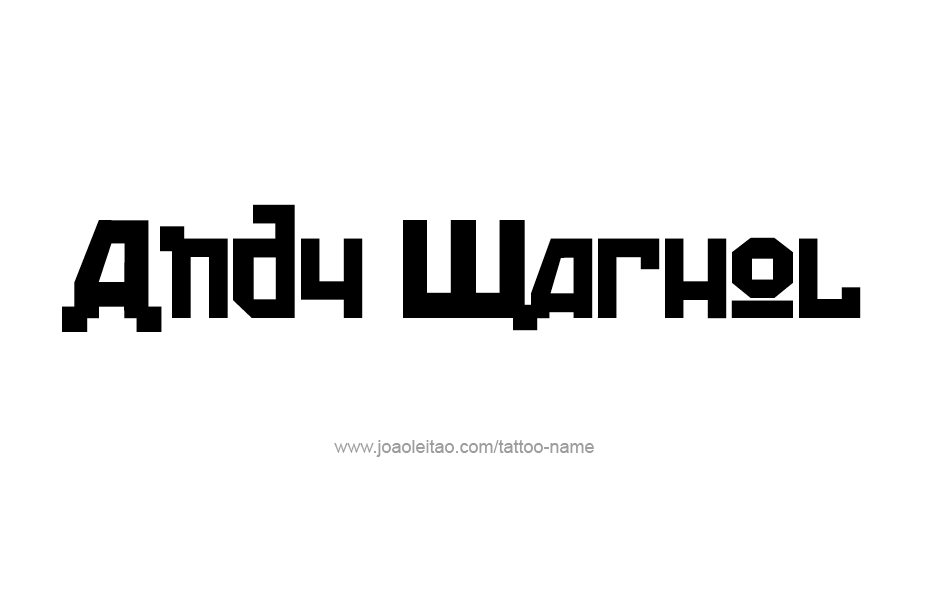 Tattoo Design Artist Name Andy Warhol