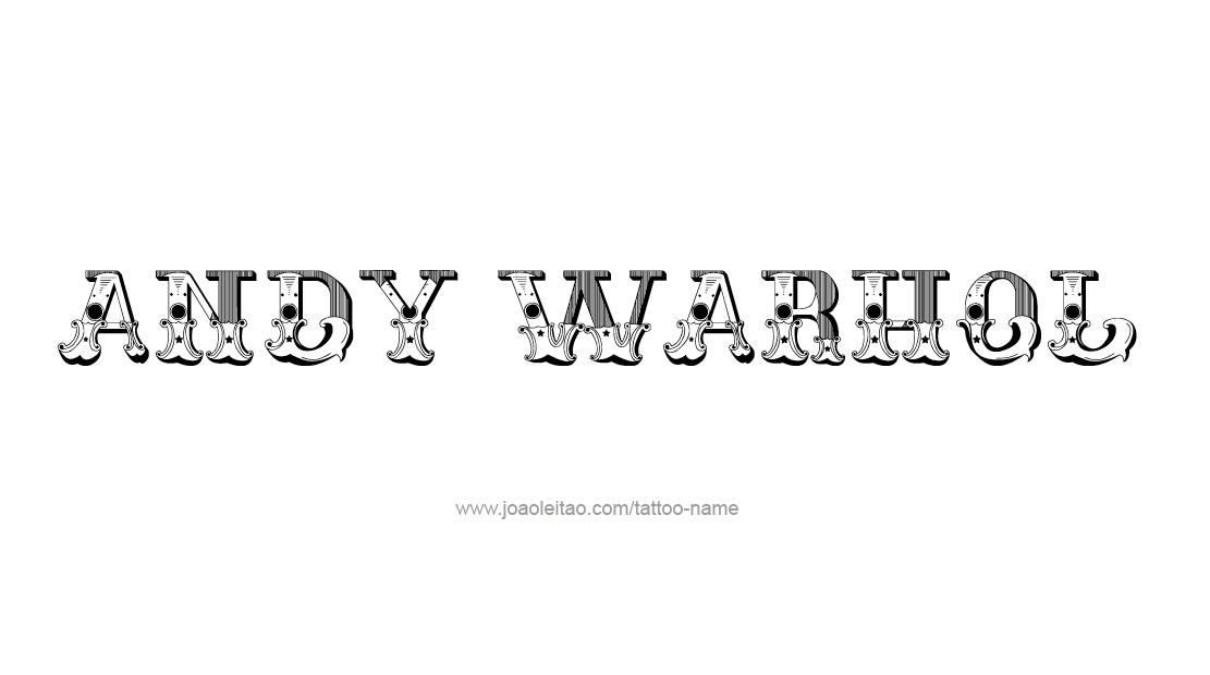 Tattoo Design Artist Name Andy Warhol