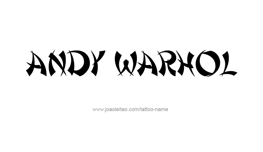 Tattoo Design Artist Name Andy Warhol