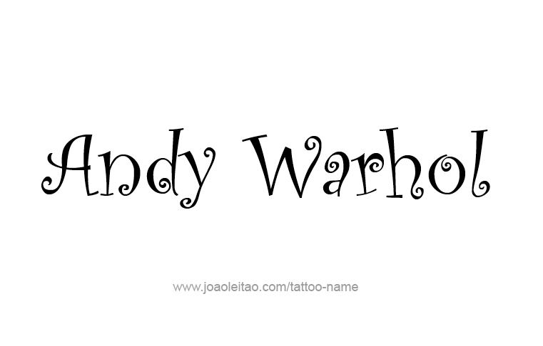 Tattoo Design Artist Name Andy Warhol