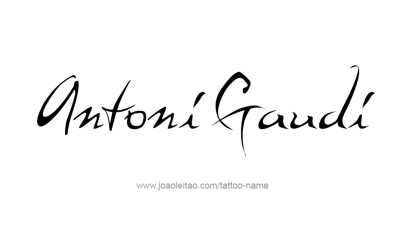 Tattoo Design Artist Name Antoni Gaudi