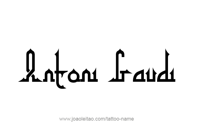 Tattoo Design Artist Name Antoni Gaudi