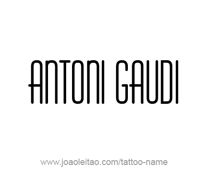 Tattoo Design Artist Name Antoni Gaudi