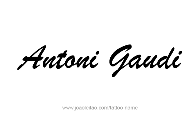 Tattoo Design Artist Name Antoni Gaudi