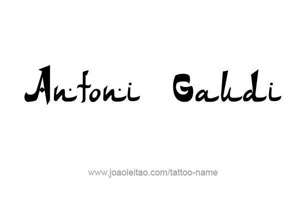 Tattoo Design Artist Name Antoni Gaudi