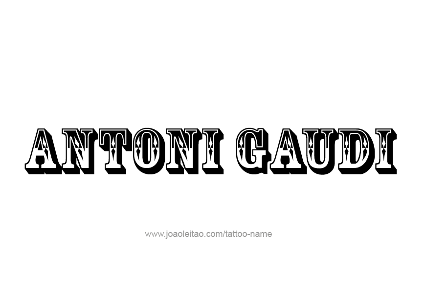 Tattoo Design Artist Name Antoni Gaudi