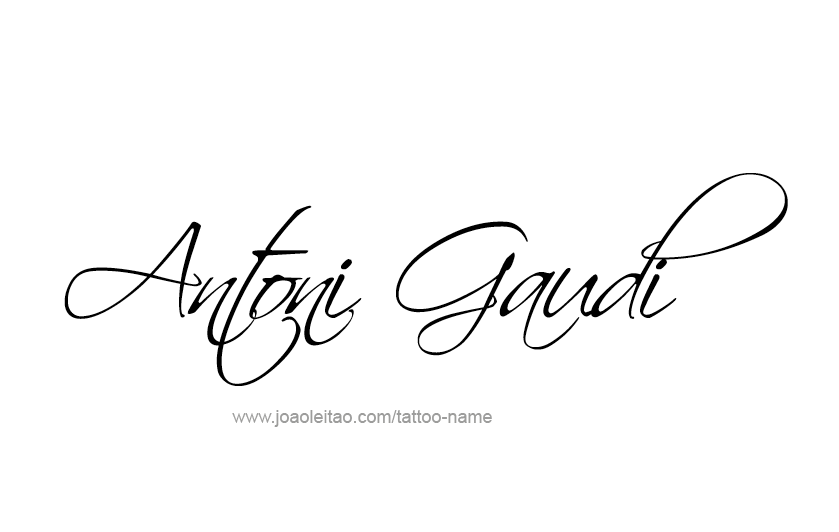 Tattoo Design Artist Name Antoni Gaudi