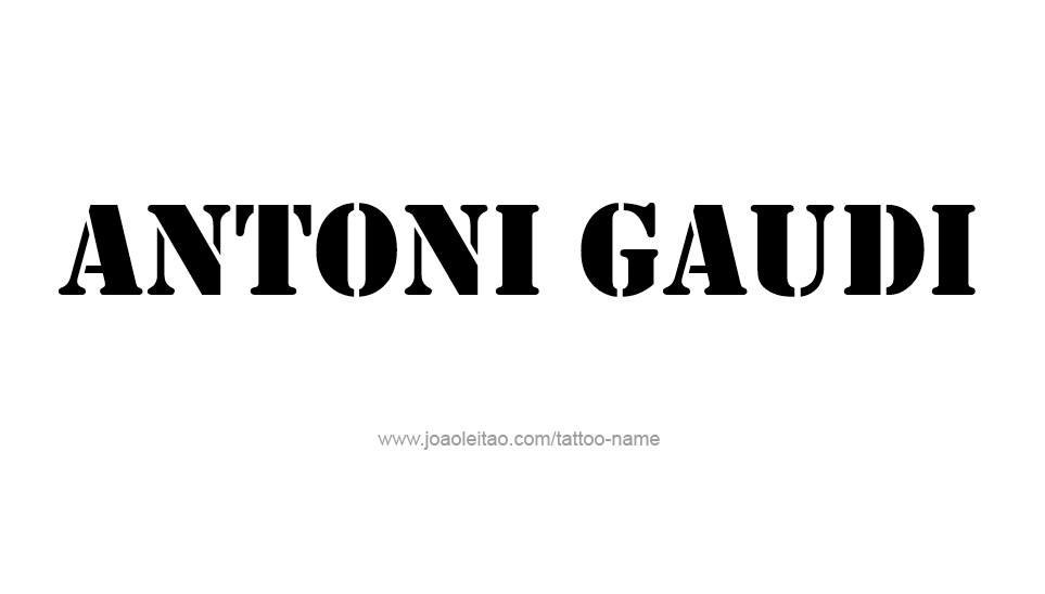 Tattoo Design Artist Name Antoni Gaudi