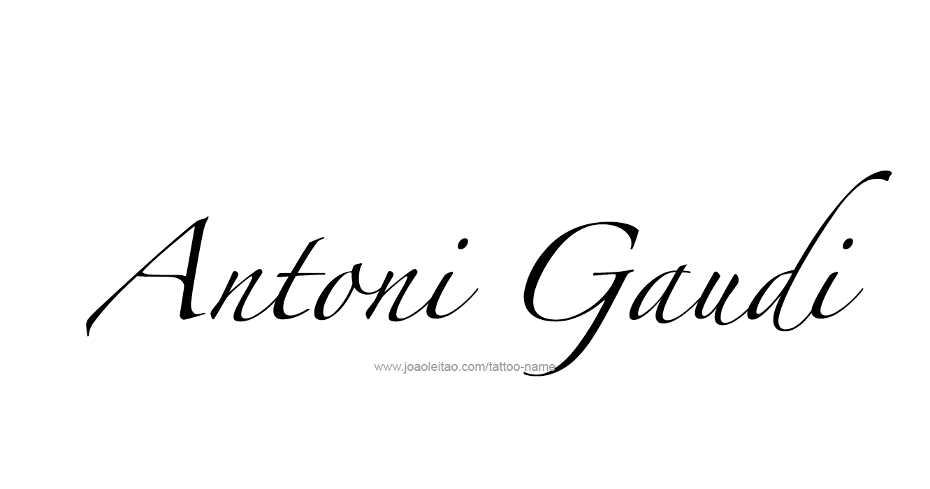 Tattoo Design Artist Name Antoni Gaudi