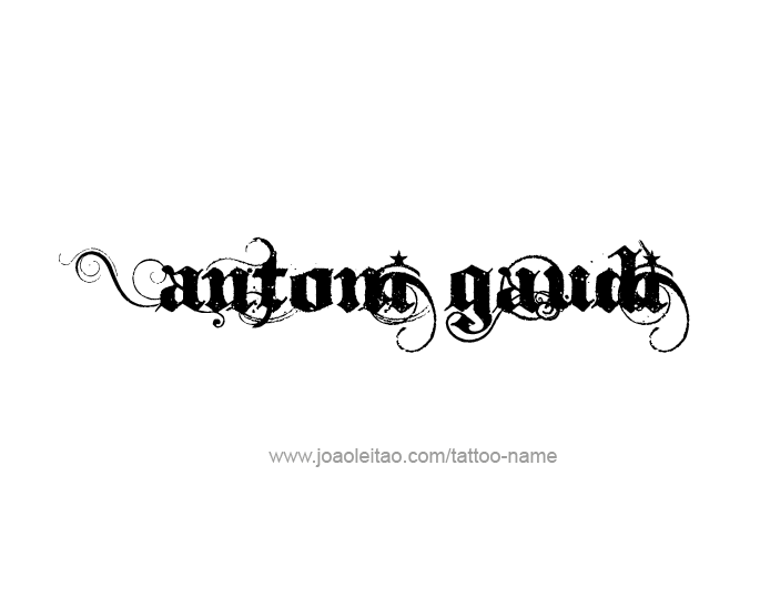 Tattoo Design Artist Name Antoni Gaudi