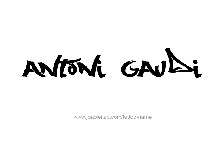 Tattoo Design Artist Name Antoni Gaudi