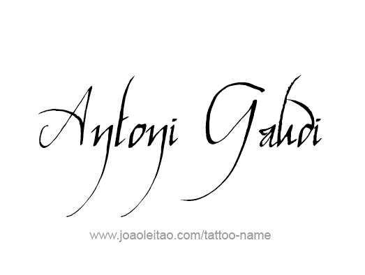 Tattoo Design Artist Name Antoni Gaudi