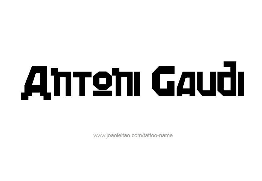 Tattoo Design Artist Name Antoni Gaudi