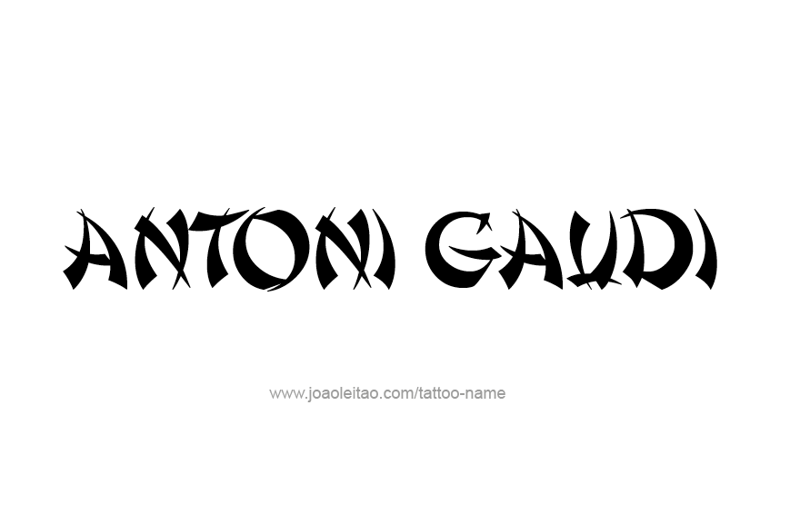 Tattoo Design Artist Name Antoni Gaudi