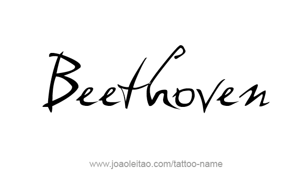 Tattoo Design Artist Name Beethoven