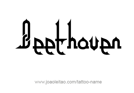 Tattoo Design Artist Name Beethoven