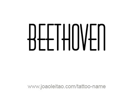 Tattoo Design Artist Name Beethoven