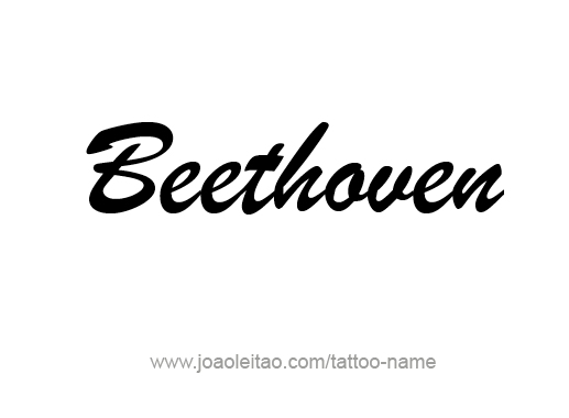 Tattoo Design Artist Name Beethoven