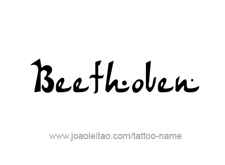 Tattoo Design Artist Name Beethoven