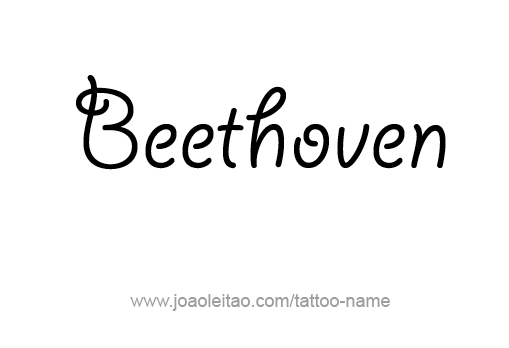 Tattoo Design Artist Name Beethoven