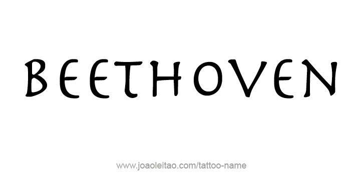 Tattoo Design Artist Name Beethoven