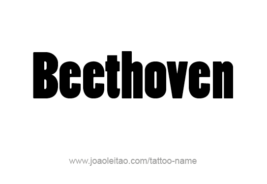 Tattoo Design Artist Name Beethoven