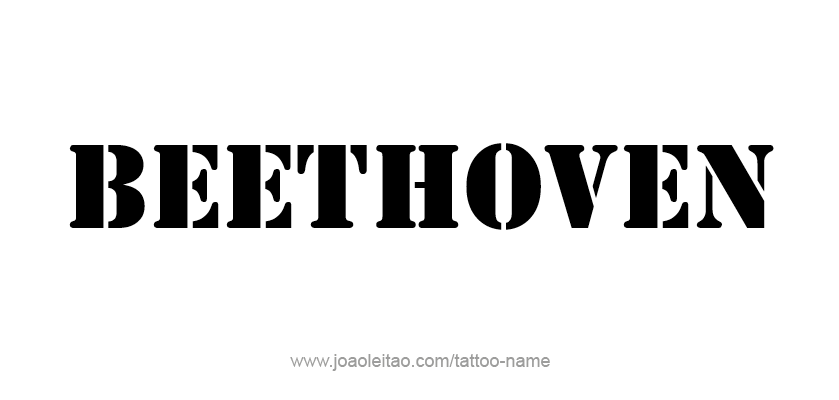 Tattoo Design Artist Name Beethoven