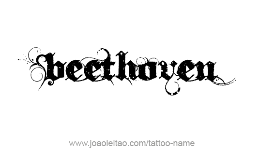 Tattoo Design Artist Name Beethoven